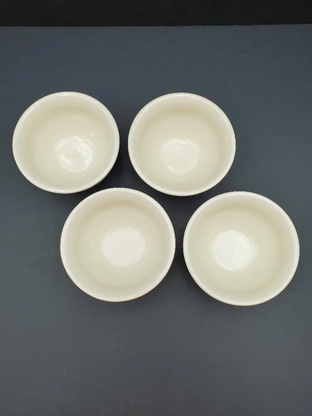 Longaberger Pottery Woven Traditions Heritage Green Dessert Bowls